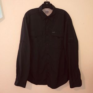 COLUMBIA TITANIUM Black Long Sleeve Button Shirt